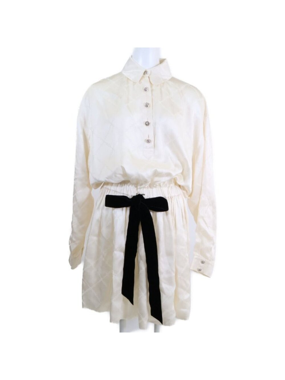 Chanel 23 Cruises Lion Button Waist Silk 100% 36 Dress